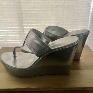 BCBG Sliver wedges. Size(8)